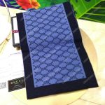 Gucci Monogram GG Wool Scarf Blue