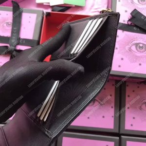 Gucci GG Marmont Velvet Flap Wallet Black - Image 5