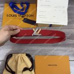 LV Twist 30MM Epi Leather Belt Rubis