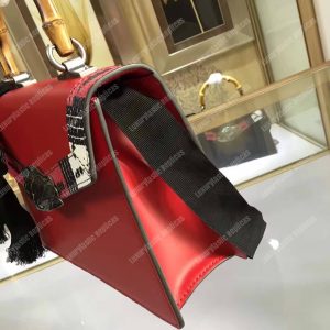 Gucci Lilith Leather Top Handle Bag Red - Image 5