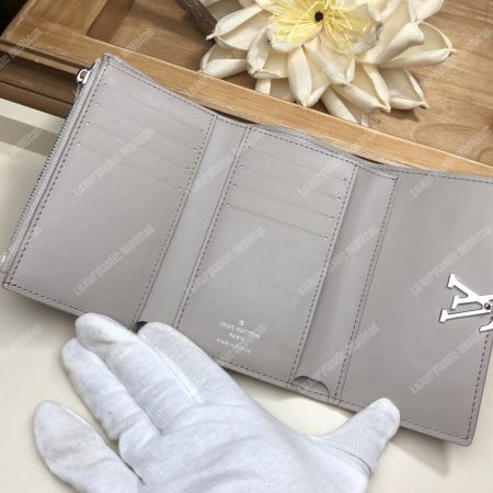 LV Capucines Compact Wallet Taurillon Magnolia Leather Monogram Flowers - Image 5