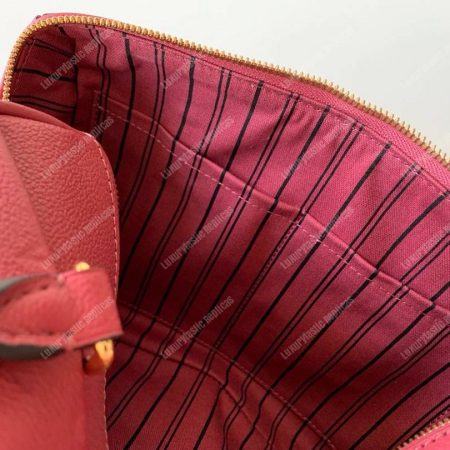 LV Speedy Bandouliere 25 Monogram Empreinte Leather Cherry Berry - Image 8