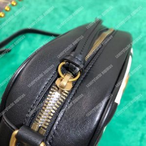 Gucci GG Marmont Small Matelassé Shoulder Bag Black and White - Image 6