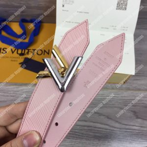 LV Twist 30MM Epi Leather Belt Rose Ballerine - Image 5