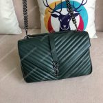 Saint Laurent Large College In Dark Green