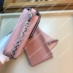 LV Pochette Felicie Epi Leather Rose Ballerine - Image 7