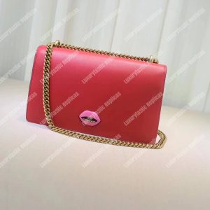 Gucci GG Marmont Leather Shoulder Bag Hearts Red - Image 8