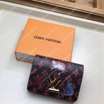 LV Twist Compact Wallet Catogram Dogs and Cats Brown Orange