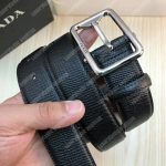 Prada Saffiano Leather Belt Black