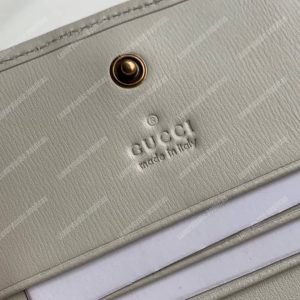 Gucci Leather Card Case With Double G Off-White - Image 5