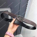 Hermes Etrier Buckle & Reversible Leather Strap 32 mm Noir / Chocolat