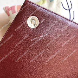 Saint Laurent Classic Large Soft Envelope Dark Red - Image 5