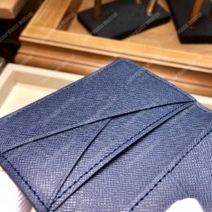 LV Taiga Leather Pocket Organizer Bleu Marine - Image 8