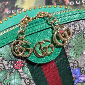 Gucci Ophidia GG Flora Small Shoulder Bag GG Supreme Green - Image 8