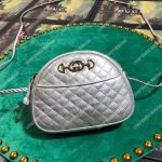 Gucci Laminated Leather Mini Bag Silver