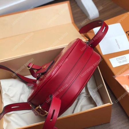 LV Boite Chapeau Souple Monogram Vernis Leather Rouge - Image 7