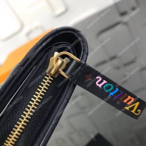 LV New Wave Zipped Compact Wallet Black - Image 11