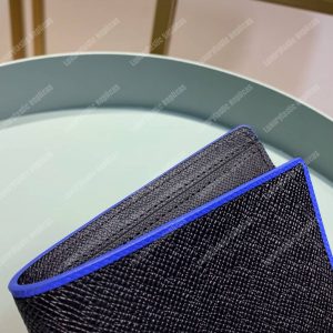 LV Multiple Wallet Taiga Leather Blue Trim - Image 6