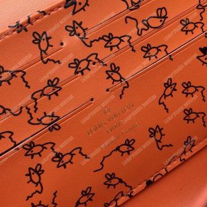 LV Twist Chain Wallet Catogram Dogs and Cats Brown Orange - Image 9
