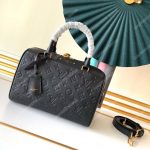 LV Speedy Bandouliere 25 Monogram Empreinte Leather Noir