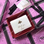 Gucci Animalier Card Case White with Bee