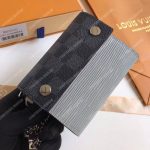 LV Rivets Chain Wallet Damier Graphite Canvas Epi Canvas Red