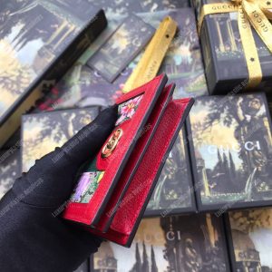 Gucci Ophidia GG Flora Card Case Wallet Red - Image 4