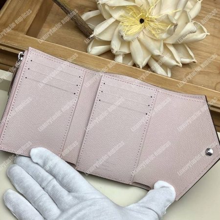 LV Special Edition Victorine Wallet Epi leather in pale-pink Rose Ballerine - Image 8