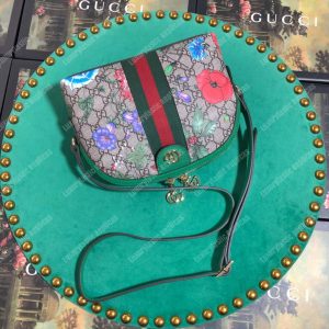 Gucci Ophidia GG Flora Small Shoulder Bag GG Supreme Green - Image 3