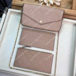 LV Pochette Felicie Monogram Empreinte Leather Papyrus