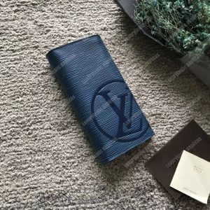 LV Circle signature Brazza Wallet Epi Leather Bleu Azur - Image 9