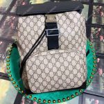 Gucci GG Supreme Backpack Black Leather