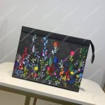 LV Flower Pochette Voyage MM Monogram Eclipse Canvas