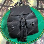 Gucci Leather Bamboo Tassel Backpack Black