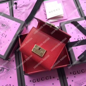 Gucci Padlock Wallet Hibiscus Red - Image 3