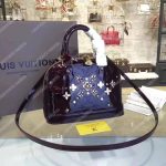 LV Alma BB Tote Bag Monogram Vernis Amarante