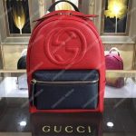 Gucci Soho Leather Chain Backpack Red