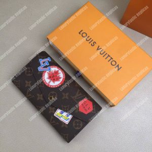 LV Sarah Wallet My LV World Tour Monogram Red - Image 9