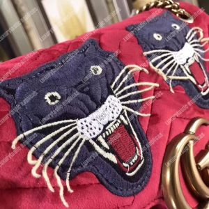 Gucci GG Marmont Medium Velvet Bag Angry Cat - Image 6