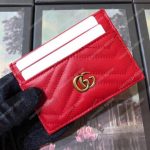 Gucci GG Marmont Card Case Hibiscus Red