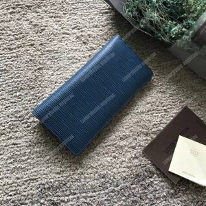 LV Circle signature Brazza Wallet Epi Leather Bleu Azur - Image 11