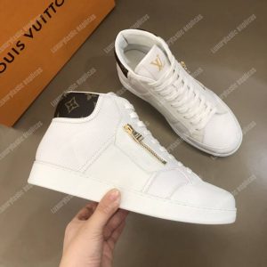 LV Rivoli Zip On The Side Sneaker Boot White - Image 5