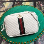 Gucci Quilted Leather Small Shoulder Bag White