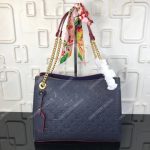 LV Surene MM Monogram Empreinte Leather Marine Rouge