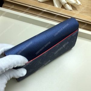 LV Sarah Wallet Monogram Empreinte Leather Marine Rouge - Image 7
