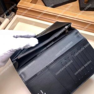 LV Brazza Wallet Taurillon Leather Blue Insignia - Image 9