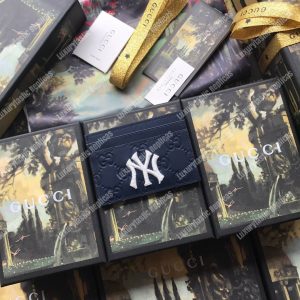 Gucci Card Case With NY Yankees Patch Royal Blue - Image 7