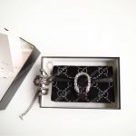 Gucci Dionysus GG Velvet Super Mini Bag Black