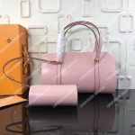 LV Soufflot Bag Black Epi Leather Pink