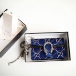 Gucci Dionysus GG Velvet Super Mini Bag Blue